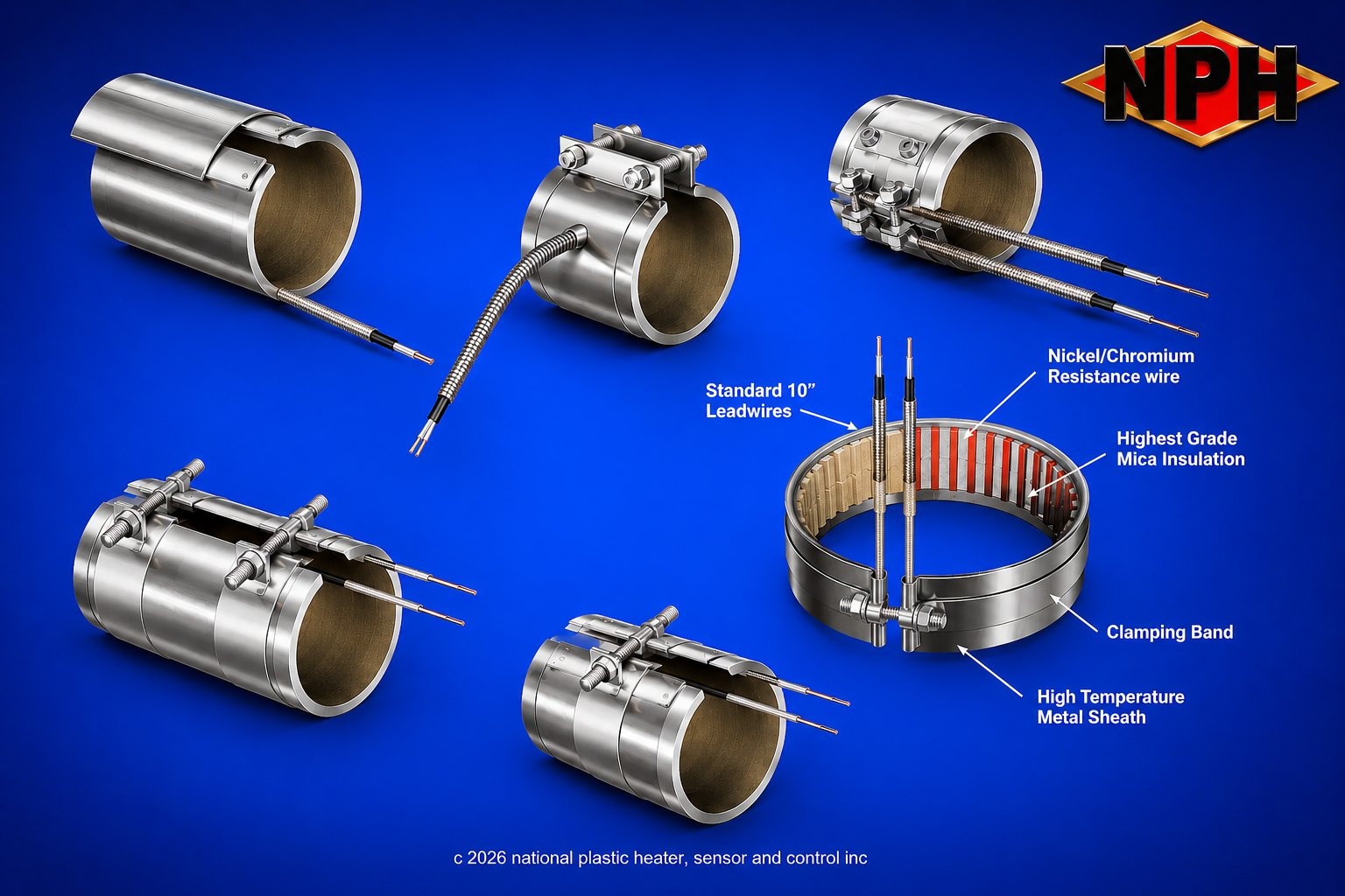 Nozzle Band Heater Lead Exits and Styes